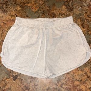Casual Women's Light Gray Drawstring Shorts